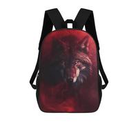 sinyumoney Wolf Smoke Mochila Infantil Con Impresión 3D, Mochila Escolar Para Niños, Mochila Informal Divertida Para Niños Y Adolescentes 17inch