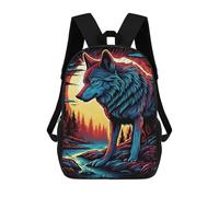 sinyumoney Wolf Spirit Art Print-14 17inch Mochilas Escolares Impresas En 3D, Mochilas Escolares De Moda Para Niños De Primaria Y Secundaria