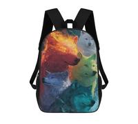 sinyumoney Wolf Spirit Art Print-2 Mochila Escolar Grande Resistente Al Agua Para Portátil Para La Escuela/trabajo/viajes 17inch