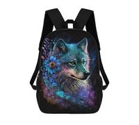 sinyumoney Wolf Spirit Art Print-2 Mochila Escolar Resistente Al Agua Para Ordenador Portátil Para La Escuela/trabajo/viajes 17inch