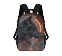 sinyumoney Wolf Spirit Art Print Mochila Escolar Impresa En 3D 17inch Mochila Escolar Infantil Mochilas De Viaje Mochila Informal De Moda Para Niños Y Estudiantes