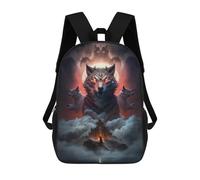 sinyumoney Wolf Spirit Fantasy Art Print Mochila Escolar Resistente Al Agua Para Ordenador Portátil Para La Escuela/trabajo/viajes 17inch