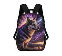 sinyumoney Wolf Spirit Lightning Art Print Mochilas Infantiles Impresas En 3D De 17 Pulgadas. Mochila Escolar Informal Impresa En 3D Para Niños De Primaria Y Secundaria.