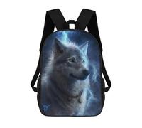 sinyumoney Wolf Spirit Power Art Print Mochila Escolar Infantil Impresa En 3D 17inch Mochilas De Moda Para Niños De Primaria Y Secundaria