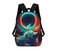 sinyumoney Wolf Spirit Ring Art Mochila Escolar Impresa En 3D Mochilas Informales Para Niños Mochila Escolar Impresa En 3D Para Niños De Primaria Y Secundaria 17inch