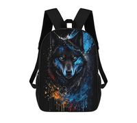 sinyumoney Wolf Spirit Splash Art Mochilas Para Niños Mochila Escolar Mochila Escolar Impresa En 3D Para Niños Estudiantes De Primaria Y Secundaria 17inch