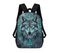 sinyumoney Wolf Spirit Totem Art Print Mochila Escolar, Bolso De Negocios, Bolso Para Portátil Resistente Para Niñas Y Adolescentes 17inch