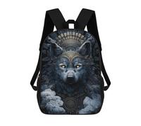 sinyumoney Wolf Warrior Crown Art Print Mochilas De 17 Pulgadas Para Niños, Mochilas Escolares Impresas En 3D Para Estudiantes De Primaria Y Secundaria, Para Niños Y Niñas.