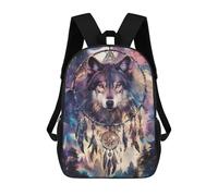 sinyumoney Wolfs Dreamcatcher Dream Mochila Escolar Impresa En 3D Mochilas Informales Para Niños Mochila Escolar Impresa En 3D Para Niños De Primaria Y Secundaria 17inch
