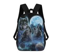 sinyumoney Wolves Howling at The Moon Mochilas Impresas En 3D Para Niños, Mochila Escolar, Mochila Informal Para Exteriores, Mochila Informal De Moda Para Niños, Lindas Bolsas De Viaje 17inch
