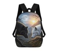 sinyumoney Wolves Staring Animal Mochila Impermeable Para Ordenador Portátil Para Acampada, Aventuras Al Aire Libre Y Viajes Diarios 17inch
