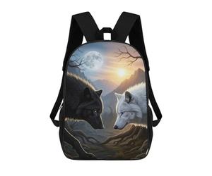 sinyumoney Wolves Staring Animal Mochila Impermeable Para Ordenador Portátil Para Acampada, Aventuras Al Aire Libre Y Viajes Diarios 17inch