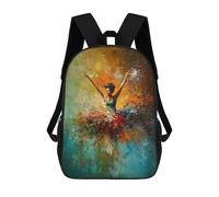 sinyumoney Woman Dancing in Abstract Art Mochila, Mochila Infantil, Mochila Escolar Para Estudiantes, Mochila Para Libros, Mochila Escolar Impresa En 3D Para Niños Y Niñas 17inch