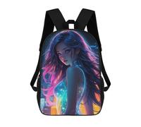 sinyumoney Woman in Bright City Mochila Escolar, Mochila Para Portátil, Mochila Para Adolescentes, Niñas, Niños, Mujeres Y Hombres 17inch