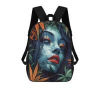 sinyumoney Woman in Leaves Mochila Escolar Para Niñas Mochila Impermeable Mochila Informal De Día Mochila Ligera Para Niño Y Niña Mochila Escolar 17inch