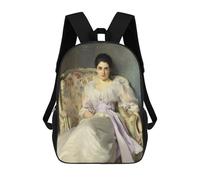 sinyumoney Woman in White Dress Mochila Escolar Mochilas Escolares Para Niñas Y Niños Mochila Con Bolsillo Mochila Escolar De Moda Para Niños 17inch