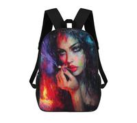 sinyumoney Woman Smoking with Candle Mochilas Para Niños Mochila Escolar Mochila Escolar Impresa En 3D Para Niños Estudiantes De Primaria Y Secundaria 17inch