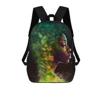sinyumoney Woman with Floral Growth Mochila Escolar Para Niñas Y Niños, Mochilas De Gran Capacidad, Mochilas Ligeras Para Niños Y Estudiantes 17inch