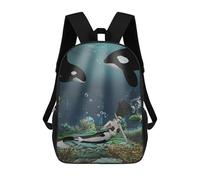 sinyumoney Wonderful Mermaid Mochilas Para Niños Y Estudiantes, Mochilas Escolares Impresas En 3D, Mochilas Para Estudiantes De Primaria Y Secundaria, Mochilas Para Niños Y Niñas 17inch