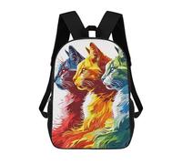 sinyumoney World of Colorful Cat Art Mochila Escolar/de Negocios Resistente Para Portátil Para Niños/niñas/adolescentes 17inch