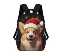 sinyumoney Xmas Corgi Wall Art Mochilas Para Niños Y Estudiantes, Mochilas Escolares Impresas En 3D, Mochilas Para Estudiantes De Primaria Y Secundaria Para Niños Y Niñas 17inch