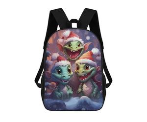 sinyumoney Xmas Dragon Family Mochila Infantil De Moda Divertida Mochila Escolar Para Niños Y Adolescentes Con Impresión 3D Para Niños 17inch