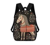 sinyumoney Xmas Horse Mochila Ligera Para Aeropuerto, Estudiantes Universitarios, Niñas, Niños Y Adolescentes 17inch