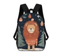 sinyumoney Xmas of Lion Mochila Escolar Para Niños Mochila Escolar Impresa En 3D Mochila Escolar De Moda Para Niños De Primaria Y Secundaria 17inch