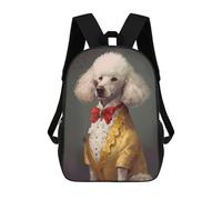 Sinyumoney Xmas Pig for Kids Mochilas Impresas 3D Para Niños, Bolsas De Escuela De Moda Para Niños Bolsas De Viaje, Bolsas De Escuela Para Estudiantes De Primaria, Poodle Dog Magical, 17"