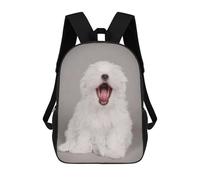 sinyumoney Yawning Maltese Puppy Mochila Escolar, Bolso De Negocios, Bolso Para Portátil Resistente Para Niños/niñas/adolescentes 17inch