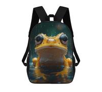 sinyumoney Yellow Frog in The Rain Mochila Escolar, De Negocios, Para Portátil, Unisex, Informal, Para Niñas, Niños Y Adolescentes 17inch