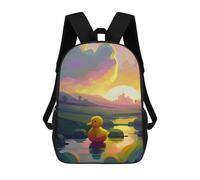 sinyumoney Yellow Rubber Duck Nature Mochila Escolar Impresa En 3D Para Niños Y Niñas, Mochila Para Portátil Para Niños/estudiantes/adultos 17inch