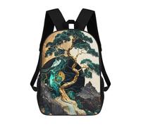 sinyumoney Yin And Yang Bonsai Tree Mochila Infantil, Mochila Escolar Infantil, Mochilas Escolares Impresas En 3D Para Niños Y Estudiantes Adolescentes 17inch