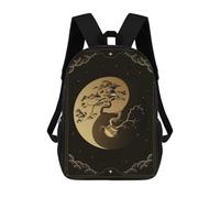 sinyumoney Yin And Yang Bonsai Tree Mochilas Para Niños Y Estudiantes, Mochilas Escolares Impresas En 3D, Mochilas Para Estudiantes De Primaria Y Secundaria, Mochilas Para Niños Y Niñas 17inch