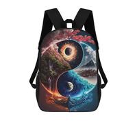 sinyumoney YIN AND YANG FANTASY ART Mochila Escolar Impresa En 3D Mochilas Informales Para Niños Mochila Escolar Impresa En 3D Para Niños De Primaria Y Secundaria 17inch