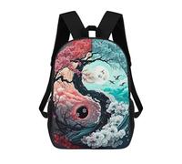 sinyumoney Yin And Yang Lunar Eclipse Mochilas Para Niños, Mochilas Escolares Personalizadas En 3D Para Niños Y Niñas, Mochilas Escolares Grandes, Mochilas Informales Para El Día A Día 17inch