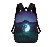 sinyumoney Yin And Yang Mochila Infantil De Moda Divertida Mochila Escolar Para Niños Y Adolescentes Con Impresión 3D Para Niños 17inch