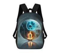 sinyumoney Yin And Yang Portal Mochila Escolar Infantil Impresa En 3D, Mochila Informal De Moda Para Niños, Mochila De Viaje De Alta Capacidad Para Libros Para Niños 17inch