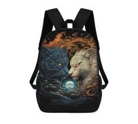 sinyumoney Yin Yang Cats Fantasy Artwork Mochila Grande Para Portátil Resistente Al Agua Para La Escuela - Perfecta Para Viajes, Trabajo Y Uso Diario 17inch