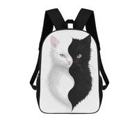 sinyumoney Yin Yang Cats Mochilas Infantiles Impresas En 3D, Mochilas De Moda Informales, Mochilas De Viaje Bonitas, Mochilas Informales Para Exteriores Para Niños Y Niñas 17inch