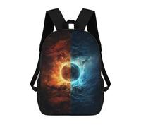 sinyumoney Yin-Yang Cosmic Balance Mochila Escolar Infantil, Mochilas Impresas En 3D, Mochilas Escolares De Moda Para Niños De Primaria Y Secundaria 17inch