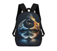 sinyumoney Yin Yang Crane Art Print Mochila Escolar Infantil Impresa En 3D Para Niños, Mochila De Viaje De Alta Capacidad, Mochilas Para Libros De 17 Pulgadas Para Niños