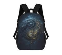 sinyumoney Yin Yang Dragon Art Print Mochila Escolar Infantil De 17 Pulgadas Con Estampado 3D De Películas De Anime Para Niños, Mochila De Viaje, Mochila Escolar Infantil