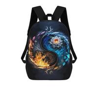 sinyumoney Yin Yang Harmony Art Print Mochila Escolar Infantil Impresa En 3D 17inch Mochilas De Moda Para Niños De Primaria Y Secundaria