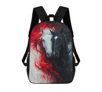 sinyumoney Yin Yang Horse Art Print Mochila Escolar Ligera E Informal Para Adolescentes, Niños, Mujeres Y Hombres 17inch