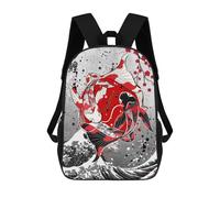 sinyumoney Yin Yang Koi Fish Mochila Escolar Mochila Para Niñas Y Niños Mochilas De Gran Capacidad Mochilas Ligeras Para Niños Y Estudiantes 17inch