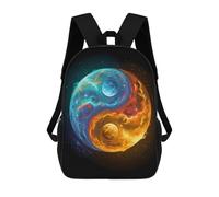 sinyumoney Yin Yang Space Mochila Infantil Para Niñas Y Niños, Mochila De Día, Escuela Primaria, Perfecta Para La Vuelta Al Cole O Educación Física, Regalos Y Viajes 17inch