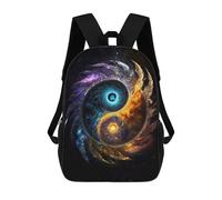 sinyumoney Yin Yang Universe V2 Mochila, Mochila Infantil, Mochila Escolar Para Estudiantes, Mochila Para Libros, Mochila Escolar Impresa En 3D Para Niños Y Niñas 17inch
