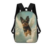 sinyumoney Yorkshire Terrier Angel Pet Memorial Tribute Angel Dog Mochila De Peluche Con Dibujos Animados, Mochila 3D Para Niños, Bolsa Escolar, Idea De Regalo De Cumpleaños Para Niños Y Niñas 17inch