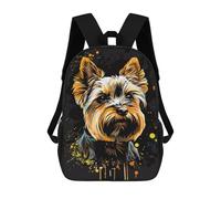 sinyumoney Yorkshire Terrier Art Print -1 Mochila Escolar Impresa En 3D 17inch Mochilas De Moda Para Niños, Mochilas Escolares Para Niños De Primaria Y Secundaria